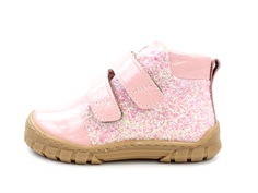 Angulus rosa glitter sko med velcro